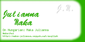 julianna maka business card